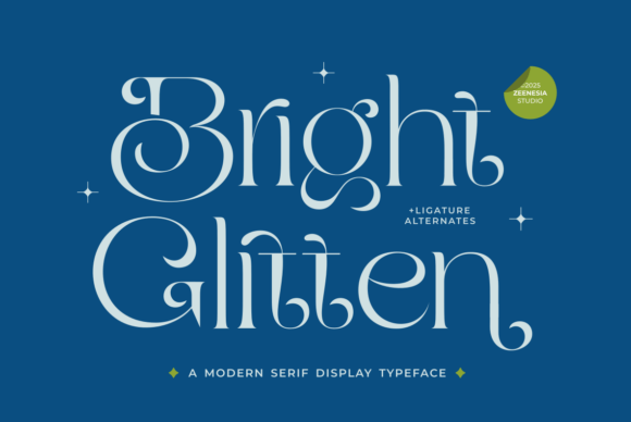 Bright Glitten: The Modern Serif Typeface for Radiant Brands