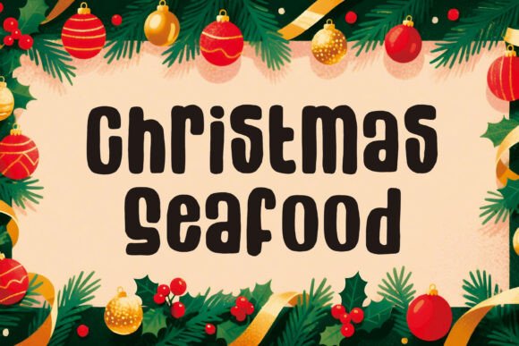 Christmas Seafood: A Playful Script Font for Festive Branding