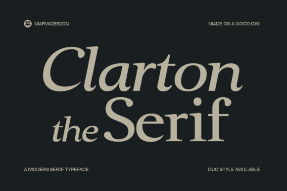 Clarton: A Modern Serif Typeface for Digital Elegance