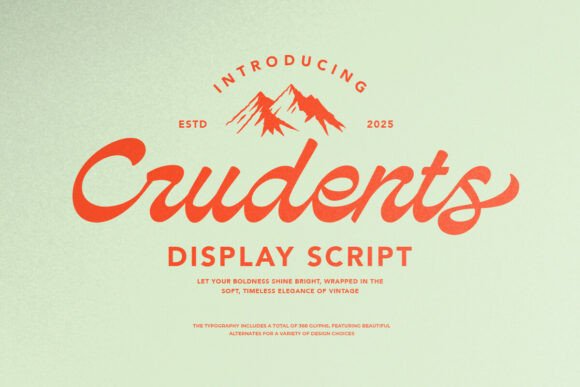 Crudents Font Review: A Bold Script for Modern Branding