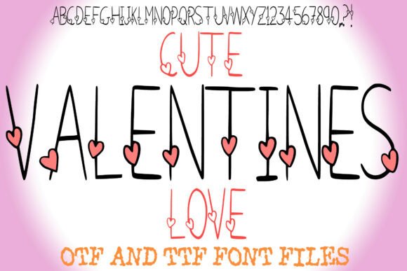 Cute Valentines Love: A Whimsical Display Typeface for Editorial Design