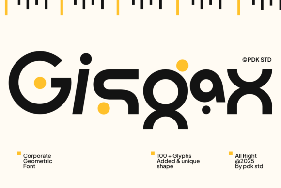 Gisgax: The Modern Geometric Typeface for Bold Digital Campaigns