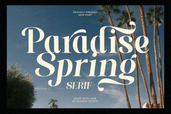 Paradise Spring: A Retro-Chic Serif Font for Editorial Design