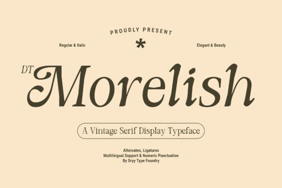 Upgrade Your Brand Identity with Dt Morelish Typeface