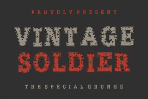 Vintage Soldier Font: Bold Slab Serif for Campaigns
